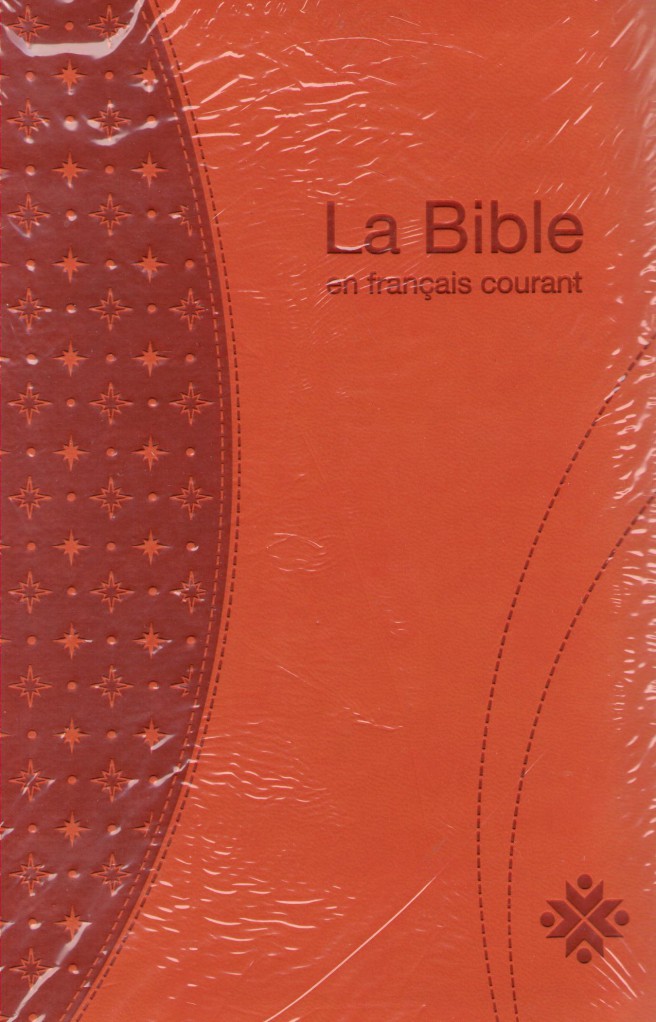 image Bible français courant semi rigide vivella orange