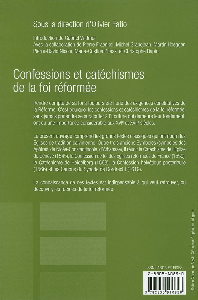 image 2 Confessions et catéchismes de la foi réformée
