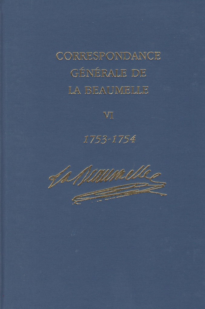 image Correspondance générale de La Beaumelle - Vol. VI