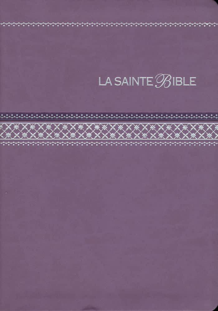 image La Sainte Bible - Segond 1910 semi-rigide parme tr argent