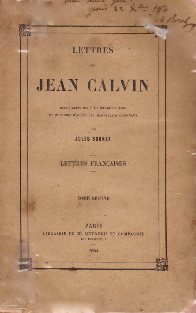 image Lettres de Jean Calvin