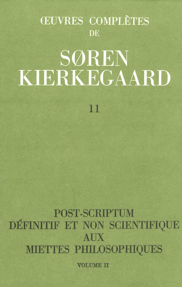 image Œuvres complètes de Soren Kierkegaard - Tome 11