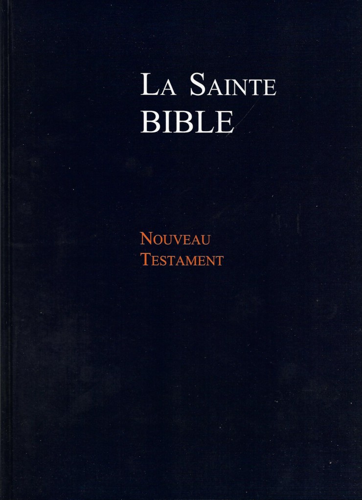 image Nouveau Testament format large, rigide, bleu