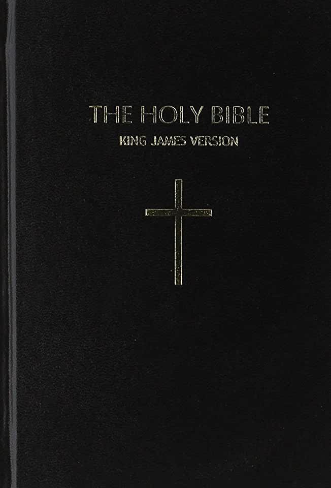 image Bible anglais King James - Petit format, rigide, noir, tranche blanche