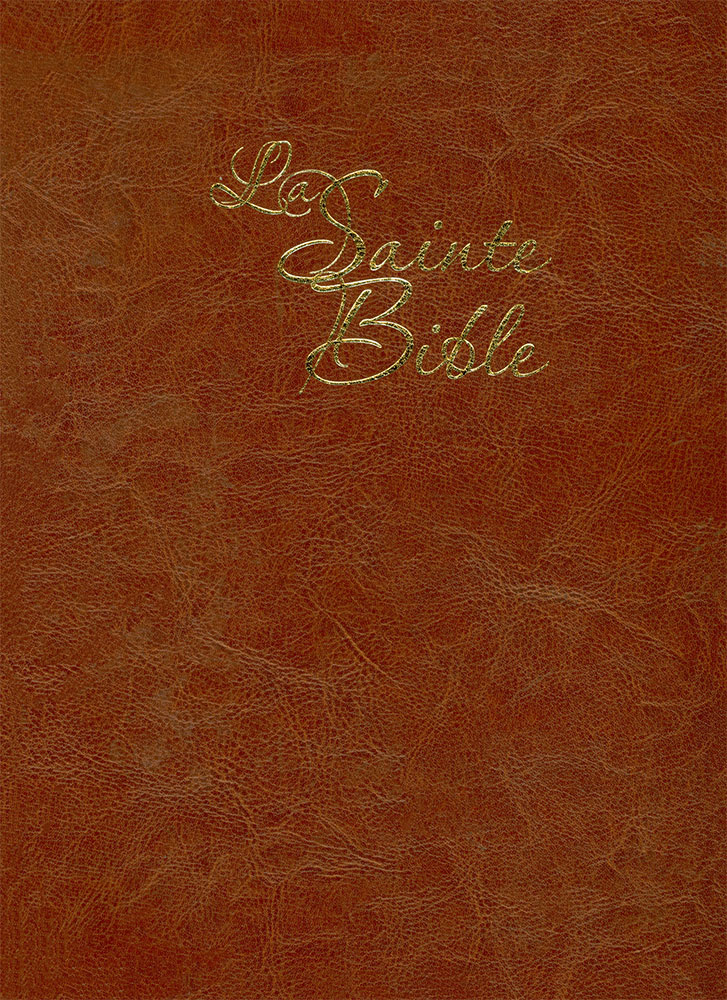 image Bible Segond 1910 à gros caractères marron - Tranche or, onglets couverture pu
