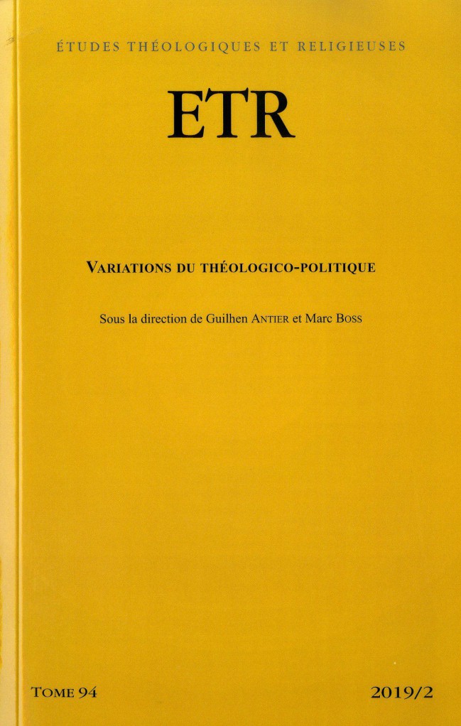 image ETR - études théologiques et religieuses - T94 2019/ 2