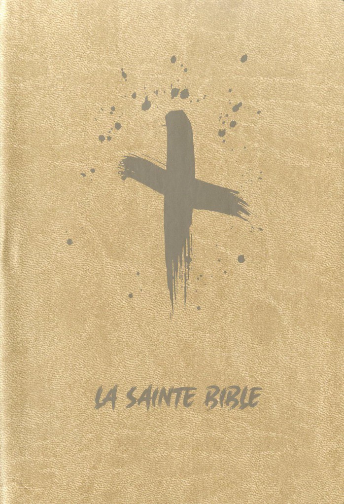 image Bible Segond 1910 - souple beige motif croix