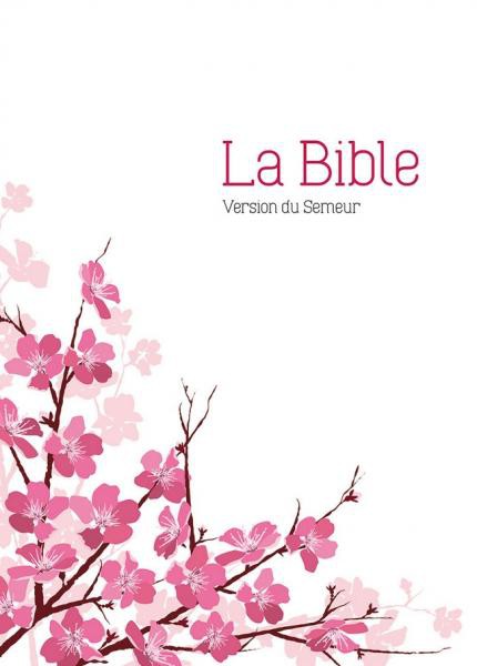 image Bible Semeur 2015 - Couverture textile semi-souple, fleurs d'amandier, tranche blanche