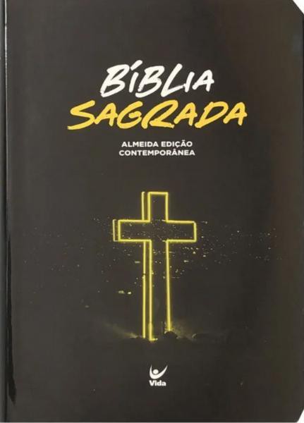 image Bible en portugais aec cruz neon