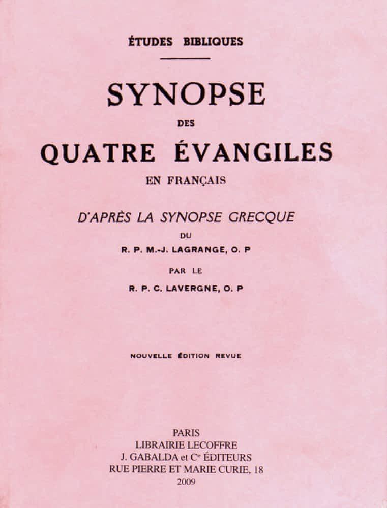 image Synopse des quatre évangiles en français