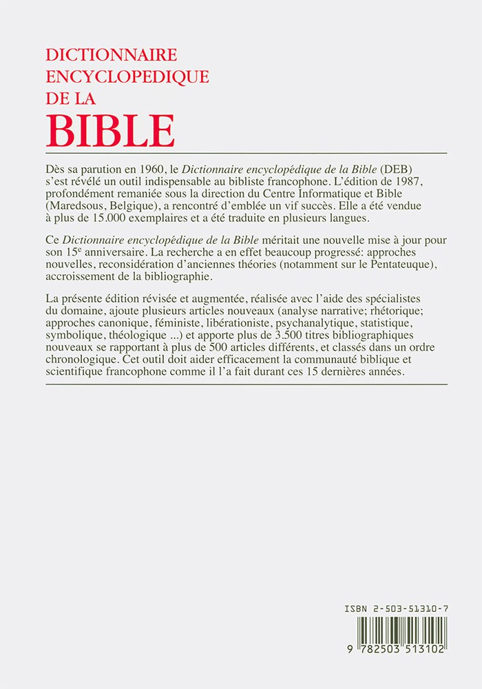 image 2 Dictionnaire encyclopédique de la Bible