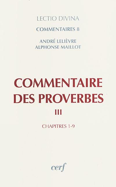 image Commentaire des Proverbes tome 3