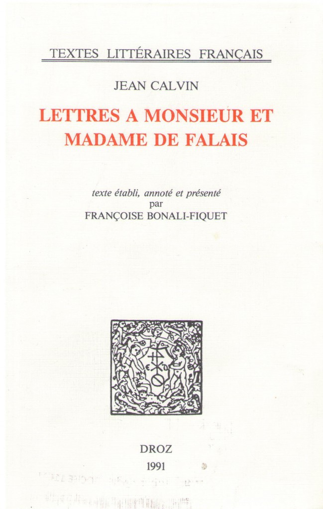 image Lettres à Monsieur et Madame de Falais