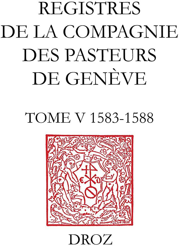 image Registres de la compagnie des pasteurs de Genève