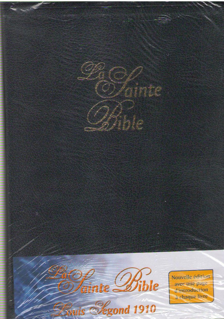 image Bible Segond 1910 - Noir gros caractères - t. or, onglets