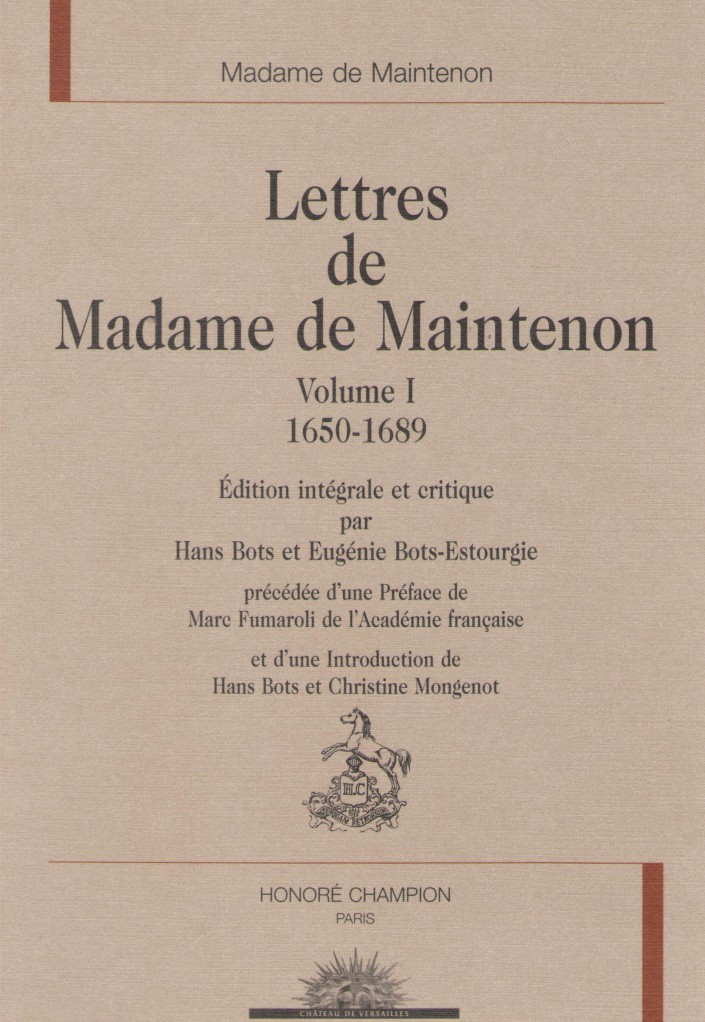 image Lettres de Mme de Maintenon - Vol. 1 (1650-1689)