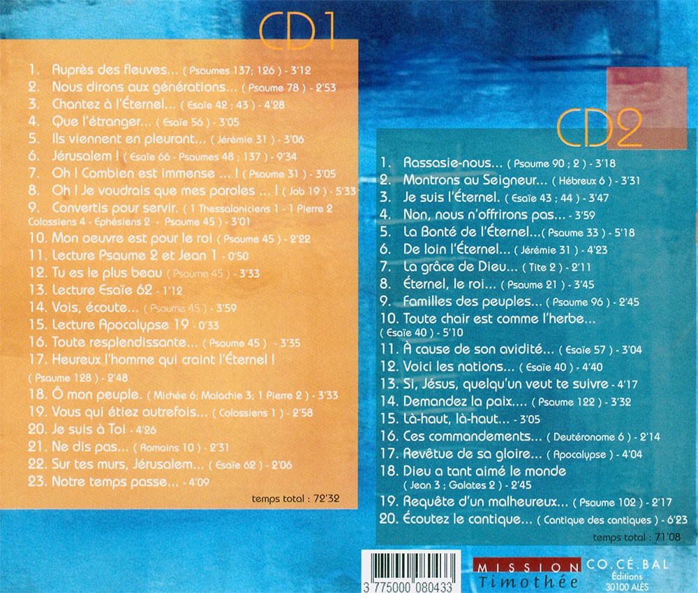 image 2 CD Avec des cris de joie n°11,12,13