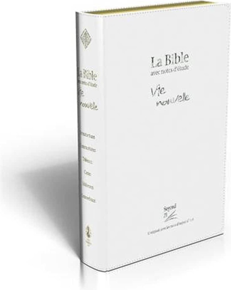 image Bible Segond 21 vie nouvelle souple vivella blanc tr. or avec boîtier